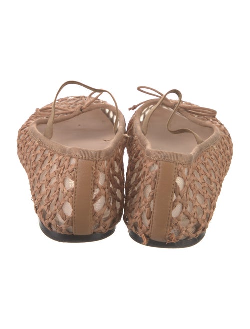 Loeffler Randall Straw Bow Accents Mary Jane Flats