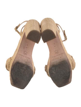 Loeffler Randall Raffia Braided Accents Espadrilles