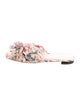 Loeffler Randall Floral Print Bow Accents Slides