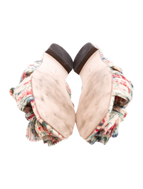 Loeffler Randall Floral Print Bow Accents Slides