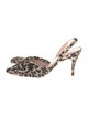 Loeffler Randall Satin Animal Print Slingback Pumps