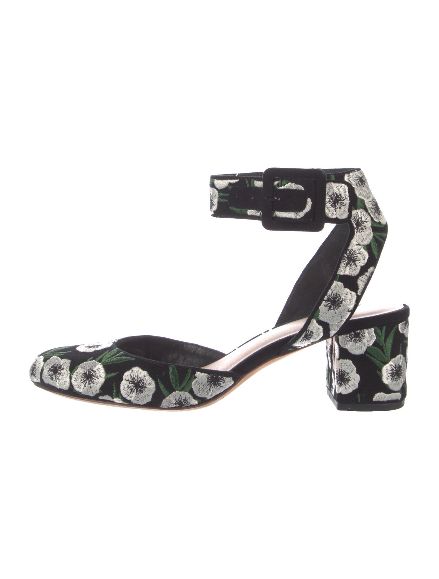 Loeffler Randall Suede Floral Print D'Orsay Pumps