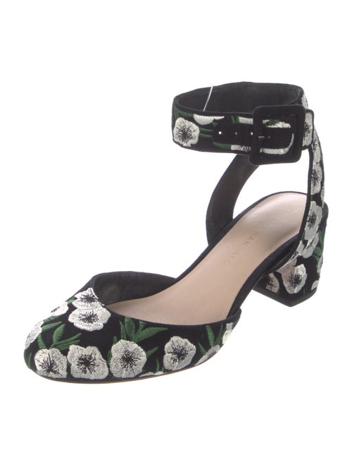 Loeffler Randall Suede Floral Print D'Orsay Pumps