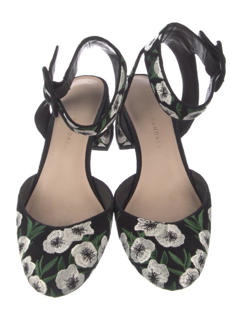 Loeffler Randall Suede Floral Print D'Orsay Pumps