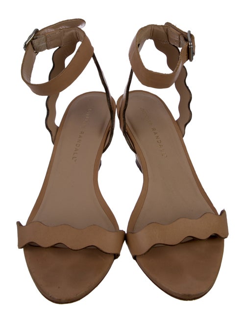 Loeffler Randall Leather Scalloped Accent Sandals