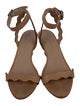 Loeffler Randall Leather Scalloped Accent Sandals