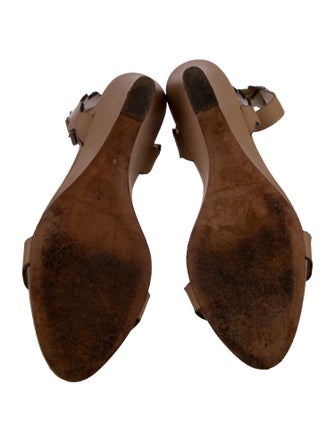 Loeffler Randall Leather Scalloped Accent Sandals