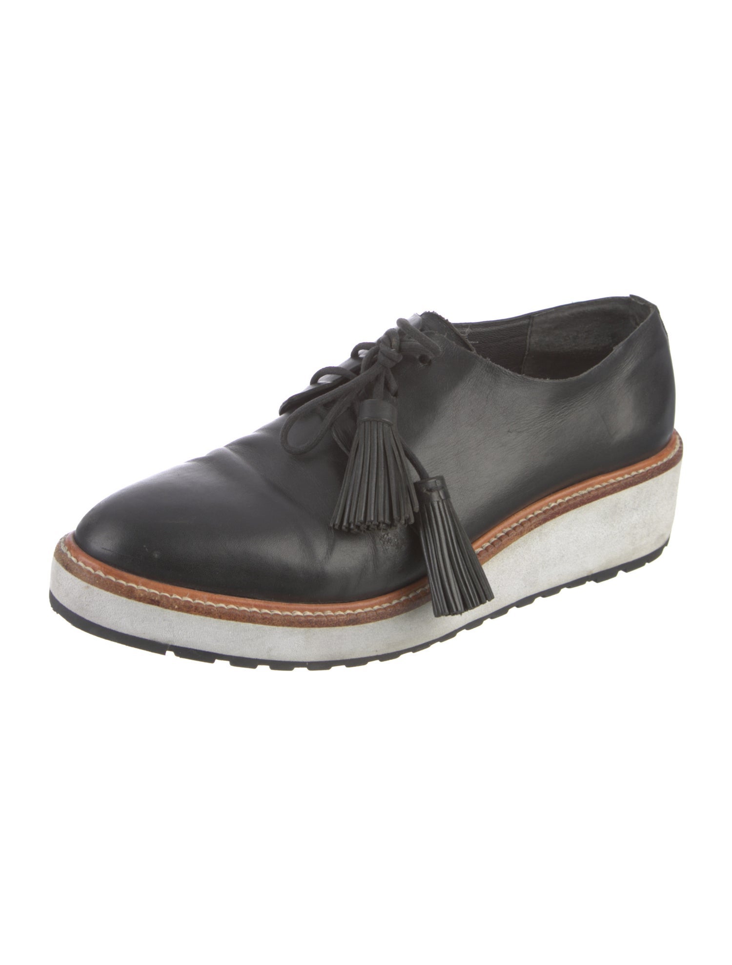 Loeffler Randall Leather Tassel Accents Sneakers
