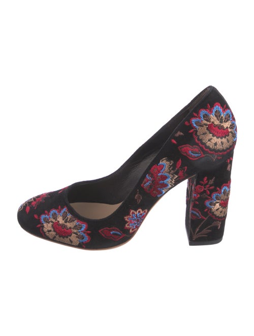 Loeffler Randall Suede Floral Print Pumps