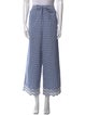 Loeffler Randall Plaid Print Wide Leg Pants