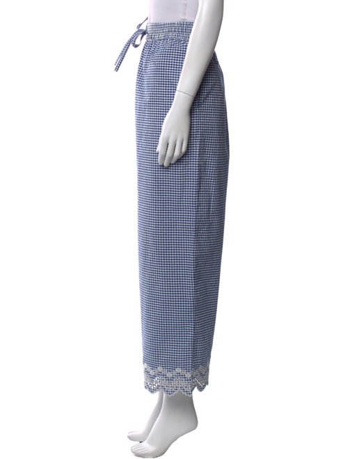 Loeffler Randall Plaid Print Wide Leg Pants