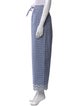 Loeffler Randall Plaid Print Wide Leg Pants