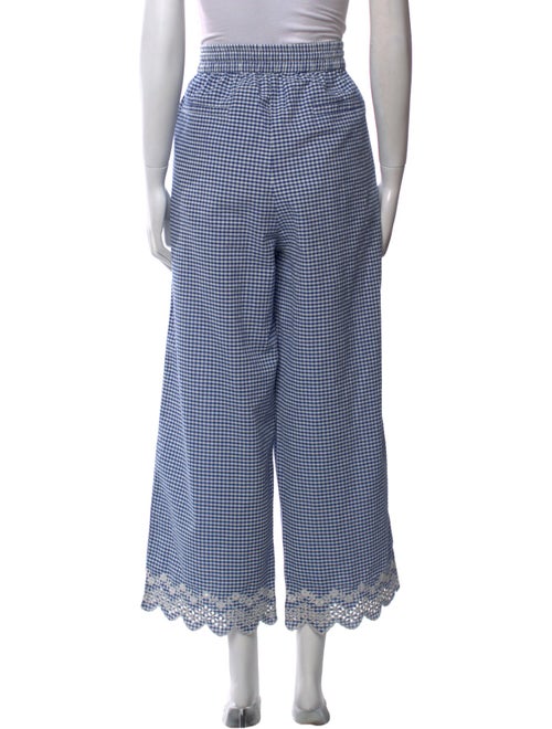 Loeffler Randall Plaid Print Wide Leg Pants