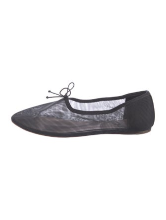 Loeffler Randall Mesh Printed Ballet Flats