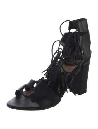 Loeffler Randall Leather Tassel Accents Gladiator Sandals