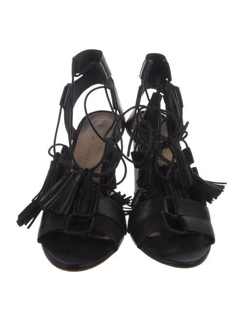 Loeffler Randall Leather Tassel Accents Gladiator Sandals