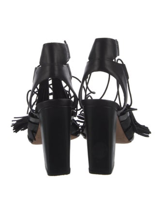 Loeffler Randall Leather Tassel Accents Gladiator Sandals