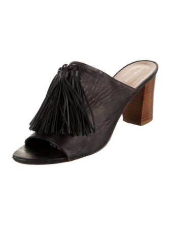 Loeffler Randall Leather Tassel Accents Slides