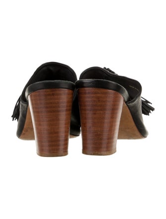 Loeffler Randall Leather Tassel Accents Slides