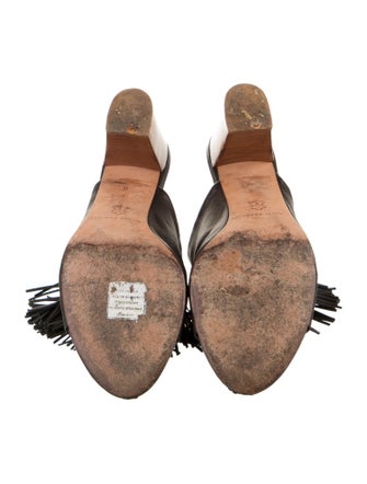 Loeffler Randall Leather Tassel Accents Slides