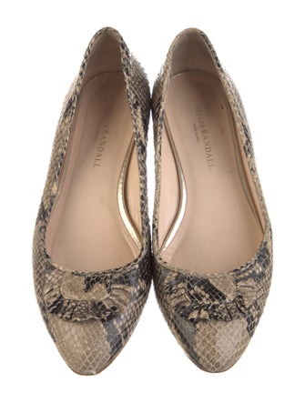 Loeffler Randall Snakeskin Animal Print Flats