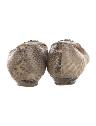 Loeffler Randall Snakeskin Animal Print Flats