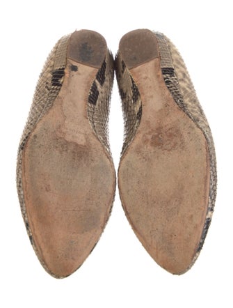 Loeffler Randall Snakeskin Animal Print Flats