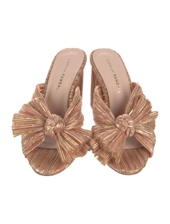 Loeffler Randall Striped Bow Accents Slides