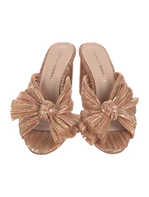 Loeffler Randall Striped Bow Accents Slides