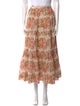 Loeffler Randall Floral Print Midi Length Skirt