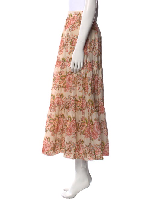 Loeffler Randall Floral Print Midi Length Skirt