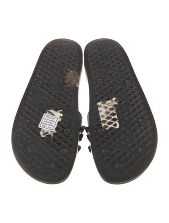 Loeffler Randall Leather Crystal Embellishments Slides