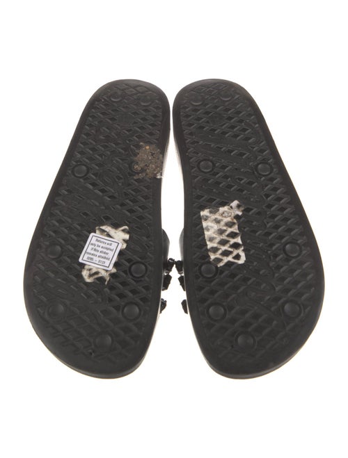 Loeffler Randall Leather Crystal Embellishments Slides