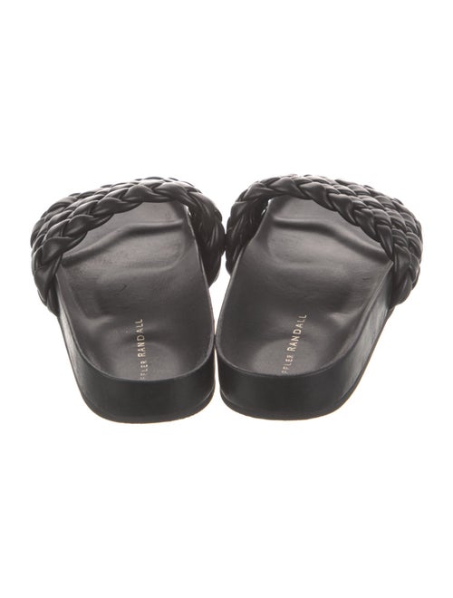 Loeffler Randall Leather Braided Accents Slides