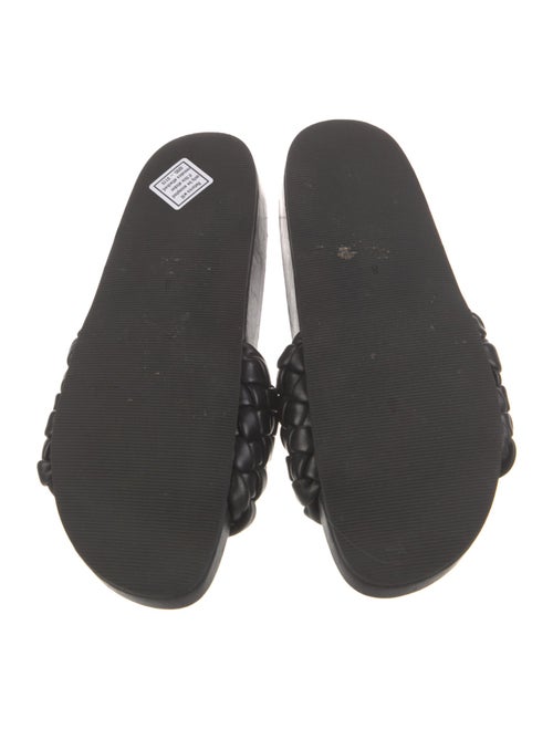 Loeffler Randall Leather Braided Accents Slides