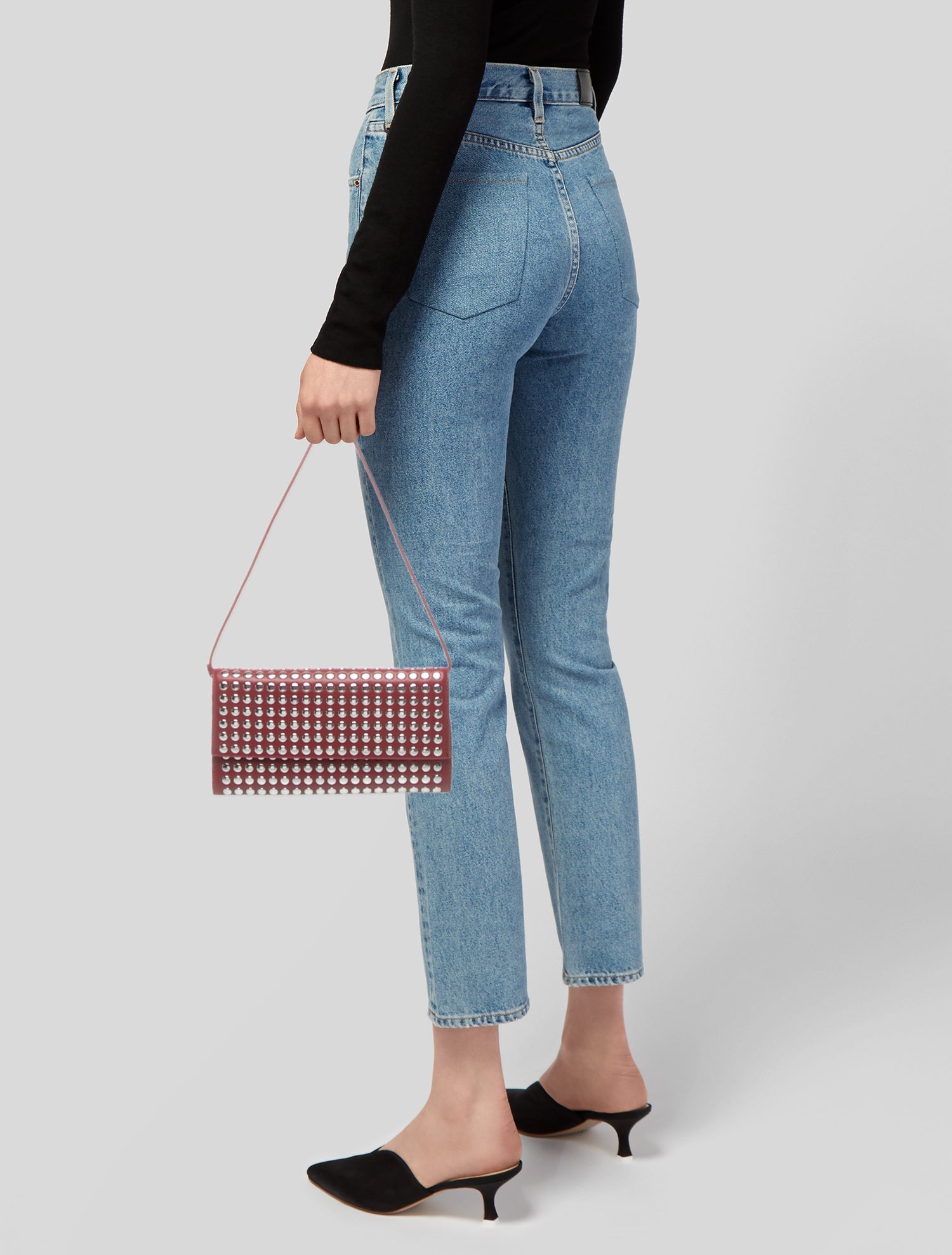 Loeffler Randall Leather Top Handle Bag