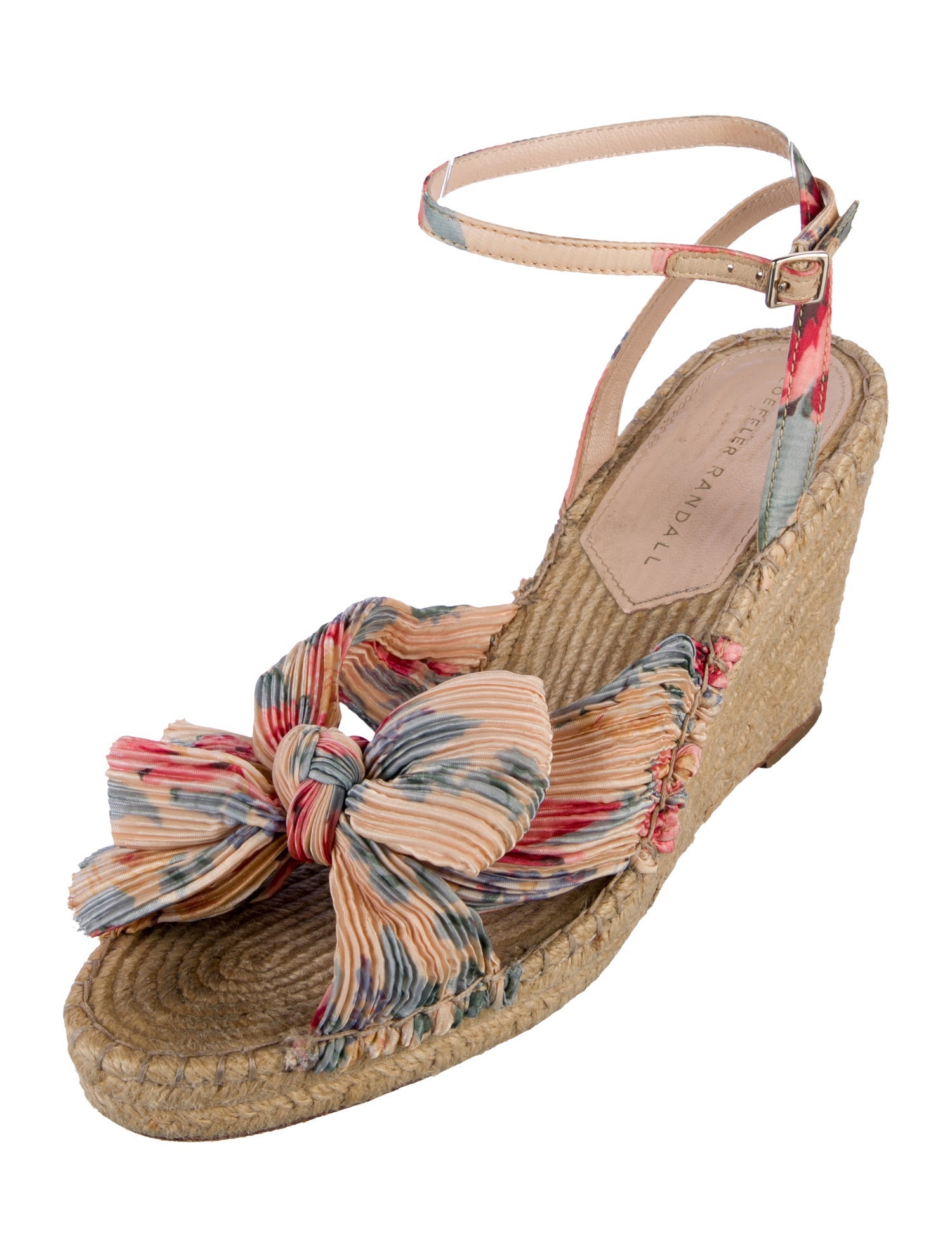Loeffler Randall Printed Pleated Accents Espadrilles