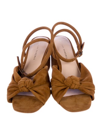 Loeffler Randall Suede Bow Accents Slingback Sandals