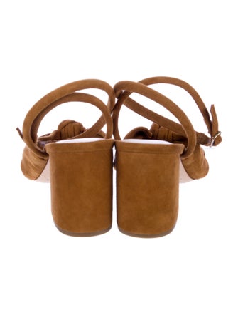 Loeffler Randall Suede Bow Accents Slingback Sandals