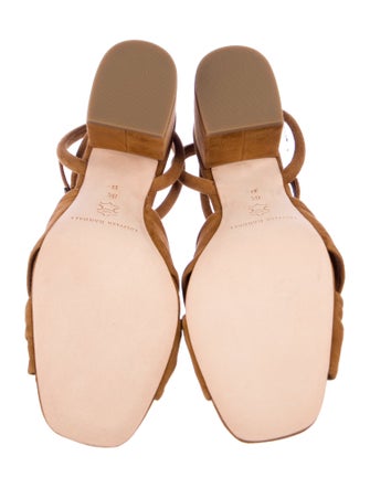 Loeffler Randall Suede Bow Accents Slingback Sandals