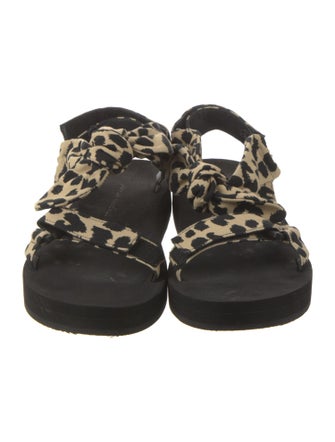 Loeffler Randall Animal Print Slingback Sandals