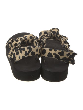 Loeffler Randall Animal Print Slingback Sandals