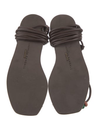 Loeffler Randall Leather Beaded Accents Gladiator Sandals