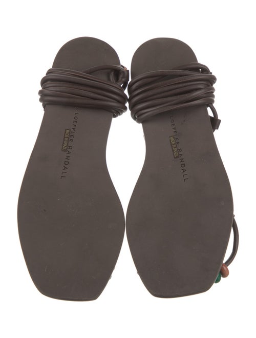 Loeffler Randall Leather Beaded Accents Gladiator Sandals