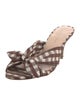 Loeffler Randall Plaid Print Bow Accents Slides