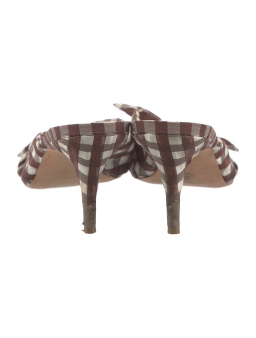 Loeffler Randall Plaid Print Bow Accents Slides