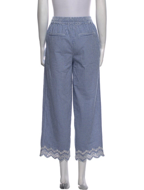 Loeffler Randall Plaid Print Wide Leg Pants