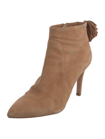 Loeffler Randall Suede Fringe Trim Accent Pumps