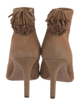 Loeffler Randall Suede Fringe Trim Accent Pumps