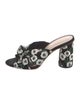 Loeffler Randall Velvet Floral Print Slides